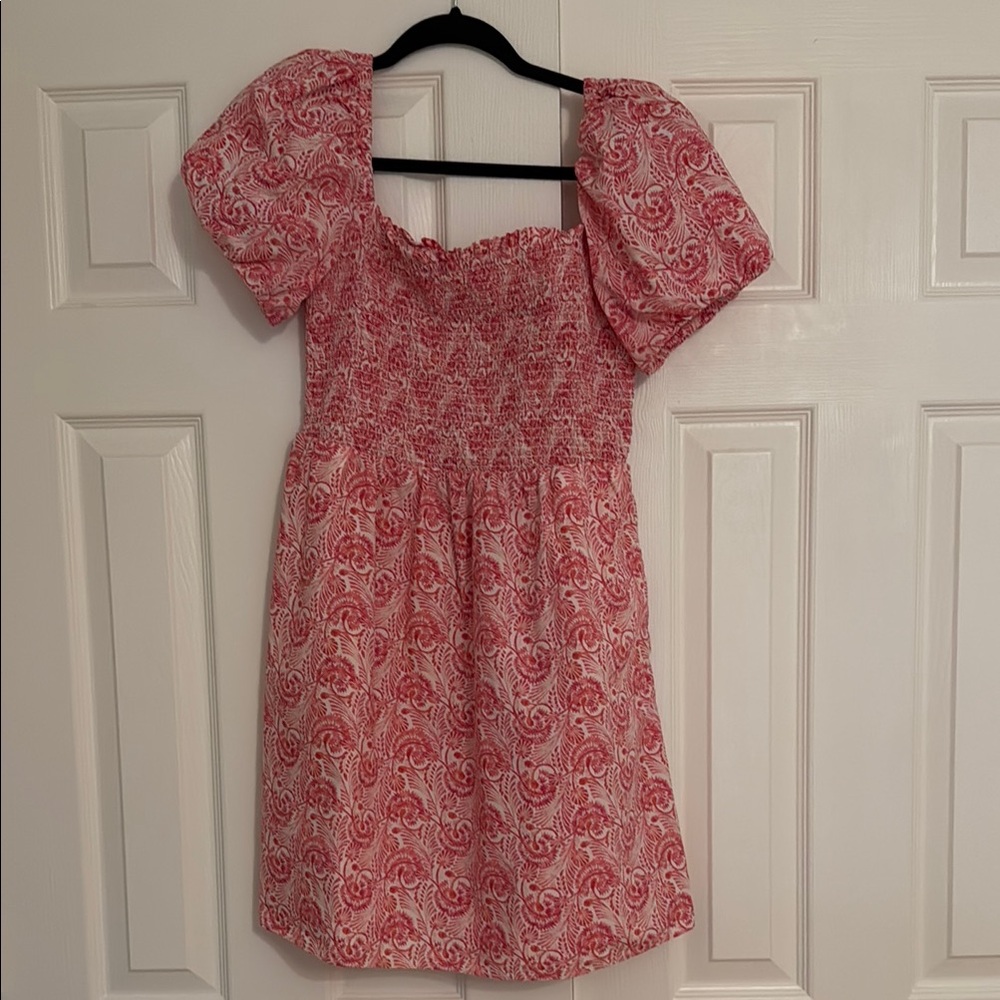 Jcrew smocked Pink Mini Dress
